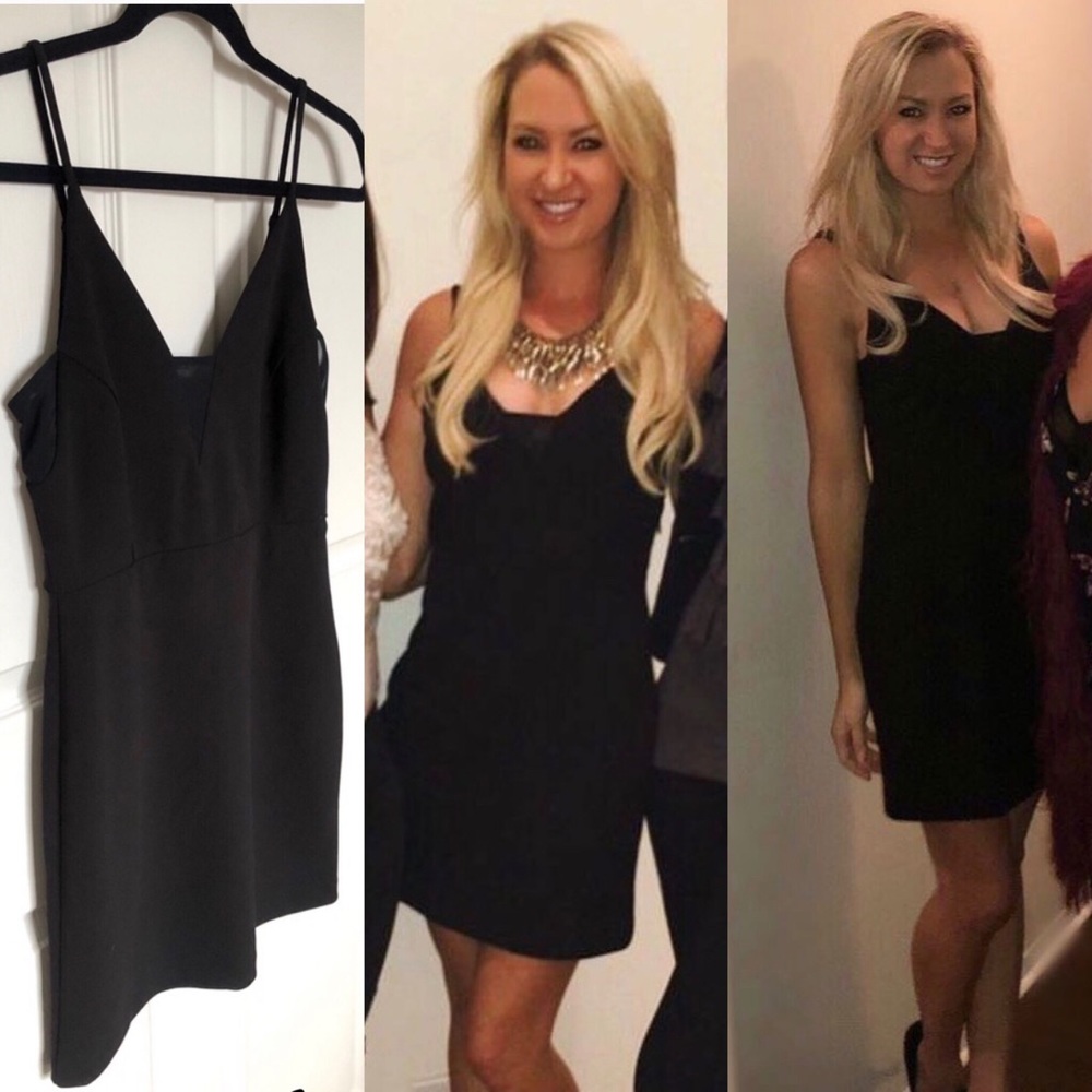 Express Black Dress w/ Mesh Details